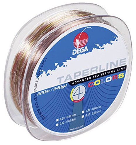 DEGA Taper Line Schlagschnur 4-farbig 0,28-0,60mm 220m