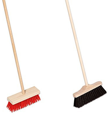 goki Kinder-Besen-Set 2-tlg. Holz-Besen drinnen draußen - Spielzeug-Besen