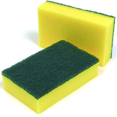 CPD 77998CP - Estropajo de espuma múltiple, color amarillo y verde