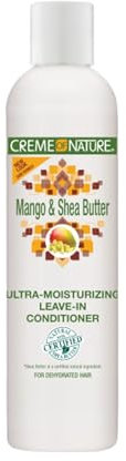 Creme of Nature, CNI, Trattamento Senza Risciacquo Ultra-Idratante con Mango e Burro di Karité, per Capelli Disidratati, Nutrizione e Morbidezza Intense, 250ml