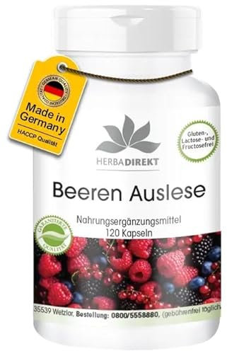 Multivitaminico multiminerale - Frutti di bosco - 120 Capsule - Vegan | HERBADIREKT by Warnke Vitalstoffe - Qualità da farmacia tedesca