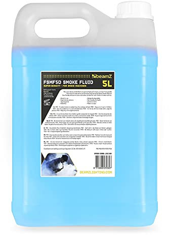 beamz High-Density Smoke Machine Fluid 5L - Professional Fog Liquid Compatible with All Foggers, Ideal for DJ Effects, Theatrical Haze and Stage Events