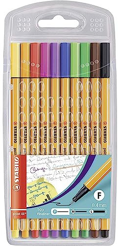 Fineliner - STABILO point 88 - 10er Pack - 10 Standardfarben