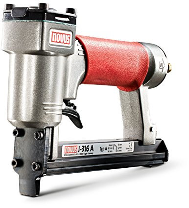 Novus Druckluft-Tacker J-316, Profi-Tacker mit Leichtmetallgehäuse, Für Feindrahtklammern bis 16 mm, Polstern, Bespannen