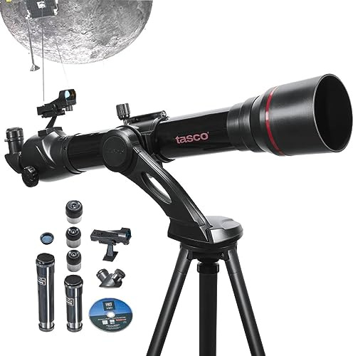 TASCO Spacestation 70x800mm Refractor AZ with Variable LED Red Dot Finderscope Telescope, Black, one Size (49070800)