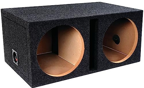 Atrend Pro Series 12 Inch Dual Vented Car Subwoofer Enclosure - Better Bass, Charcoal