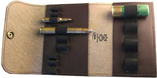 Patronenetui, Leder 3 große / 6 kleine Kugeln / 4 Schrot, braun