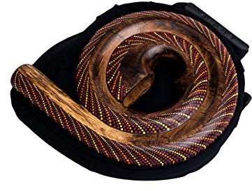 Didgeridoo Rundform Instrument Naturmaterialien Reisetasche Spirale Australien (D2)