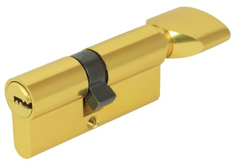 DOMINO Profilzylinder Schließzylinder HOMER 31/31K Zylinderschloss | Türschloss | Türknauf | Schloss mit 5 Schlüsseln | Einsteckschloss | Haustür-Schloss | Gold