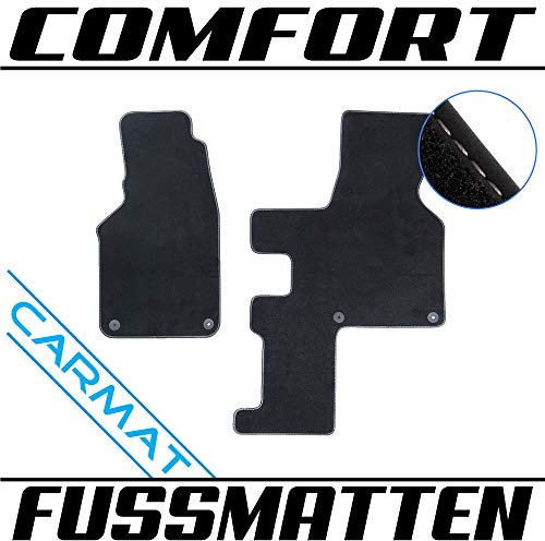 TEXER Fussmatten für VVVV Multivan T4 Caravelle 2-Sitzer Bj. 1990-2003 nur Automatikgetriebe Autoteppiche Comfort