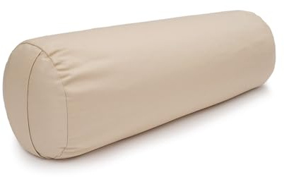 Yogabox Yogabolster aus regionaler Herstellung für Yin-Yoga, Ø22 cm, Yoga Rolle mit Buchweizenschalen, Waschbarer Bezug aus 100% Baumwolle, Yogabolster Rolle für Restorativeyoga