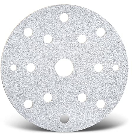MENZER White Klett-Schleifscheiben, 150 mm, 15-Loch, f. Exzenterschleifer, Normalkorund (50 Stk.) K150