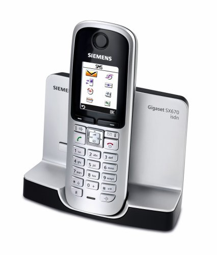 Siemens Gigaset SX670 isdn schnurloses ISDN-Telefon mit Farbdisplay, titanium