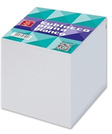 Pigna, Cubo appunti collato, KUBLOCCO BIANCO, foglietti bianchi, formato 9x9x9 cm., 1