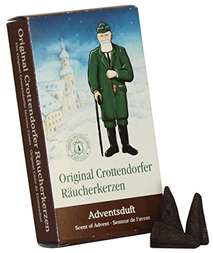 original Crottendorfer Räucherkerzen - Räucherkegel, echt Erzgebirge Adventsduft, Inhalt: 24 Stück