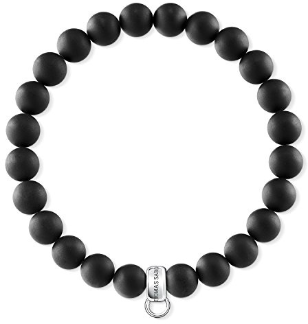 Thomas Sabo Damen Charm-Armband Obsidian Charm Club 925 Sterling Silber X0219-023-11