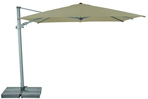 Suncomfort by Glatz Sonnenschirm Varioflex, off grey, 300 x 300 cm quadratisch, Gestell Aluminium, Bespannung Polyester, 30 kg