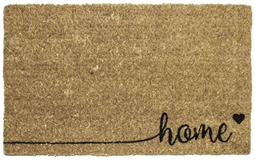 Entryways Home , Hand-Stenciled, All-Natural Coconut Fiber Coir Doormat 18 X 30 x .75