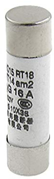 sourcing map Bolsa de 20 500V 16A Cerámica Tubo Cilíndrico 10 x 38mm | Fusible Eslabones