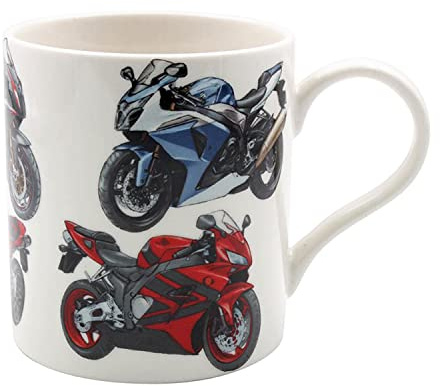 lesser and pavey Fine China Mug | Superbike | 1 Piece - 13x9x10 cm | Ceramic Coffee Mug, Home Or Work, Premium Design, Tea, Coffee, Hot Drinks