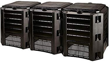 Komponist 1200 l Prosperplast Compoteen -Kunststoffmodul in Schwarz, 82,6 (hoch) x 198 (Breite) x 71,9 (tief) CMs