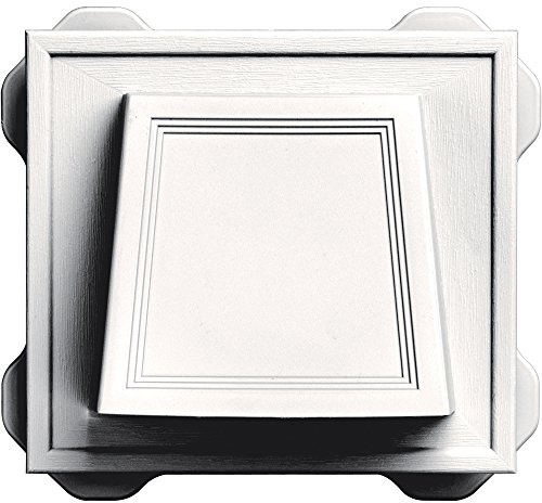 Builders Edge 140116774117 4 Hooded Dryer Vent 117, Bright White