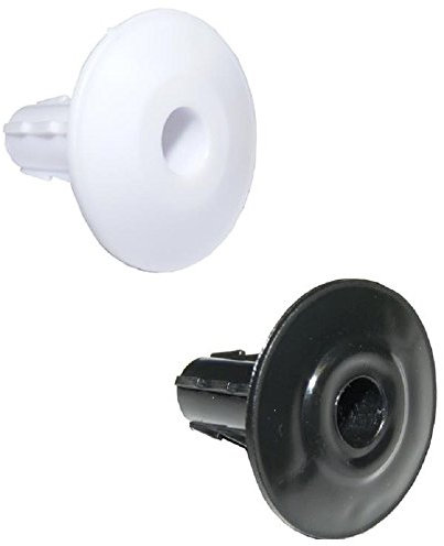 electrosmart Pack of 12 Single Feed-Thru Cable Wall Entry Grommets - 6x Black and 6x White - Suitable for most RG6 / WF100 Cable