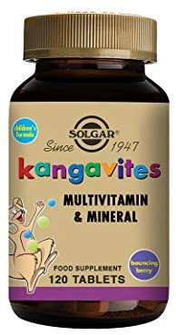 Solgar Kangavites Bouncing Berry Complete Multivitamin and Mineral Formula Chewable Tablets - Pack of 120 - 28 Active Ingredients - Supports a Healthy Lifestyle - Vegan and Gluten Free