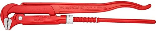 Knipex Giratubi con Ganasce a 90° Rossa, Verniciata a Polvere 420 Mm 83 10 015