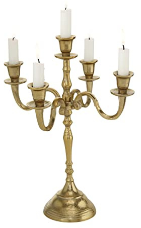 Boltze Kerzenständer Victoria (Silber, Kerzenhalter aus Metall, Dekoration Esstisch, Kommode, edles Design, ohne Kerzen) 6697800