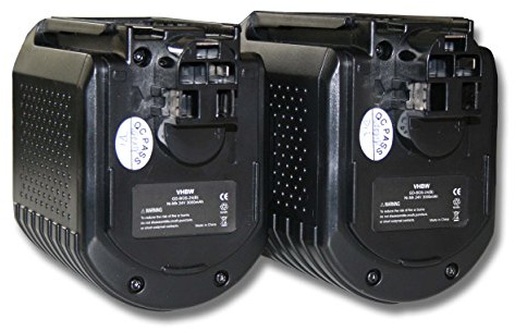 vhbw 2X batería Compatible con Würth ABH 20-SLE, ABH 20 Herramienta (3000 mAh, NiMH, 24 V)