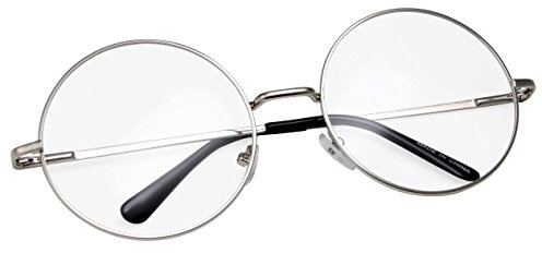 grinderPUNCH Non-Prescription Round Circle Frame Clear Lens Glasses