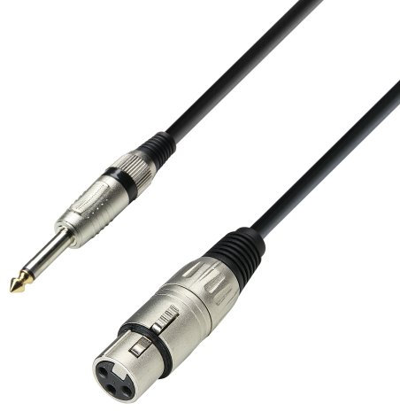 Adam Hall Cables K3MFP0600 Mikrofonkabel XLR female auf 6,3mm Klinke mono 6m