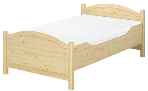 Erst-Holz®Seniorenbett Massivholzbett Kiefer Hohe Sitzkante 120 x 200