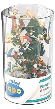 Papo - Figurine Mini 12 pcs Pirates et Corsaires - Dès 3 ans - Réaliste - Jouet éducatif - Peint à la main - Collection - Décoration - Cadeau enfant - Découverte - Éveil - Jeu ludique - 33017