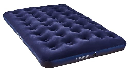 Eurohike Double Airbed with Flocked Finish, Portable, & Inflatable Mattress, Ideal for Camping, Festivals or Overnight Guests, Navy
