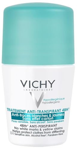 Vichy 48H 'No Trace' Roll-On Anti-Perspirant for Sensitive Skin 50ml