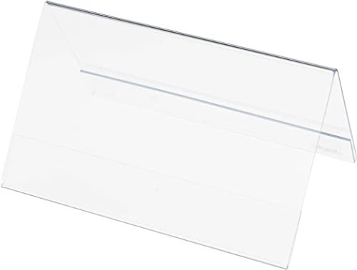 SIGEL TA136 Tischaufsteller Dachform 10er Pack für 10 x 6 cm, Tisch-Namensschilder für beidseitige Präsentation, incl. 10 Einsteckkarten