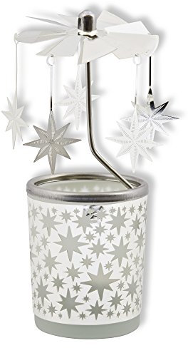 Glas-Windlicht - Sterne