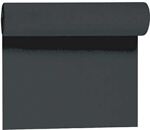 Duni Tête-à-Tête-Tischläufer aus Dunicel alle 120 cm perforiert, Uni schwarz, 40 x 2400 cm