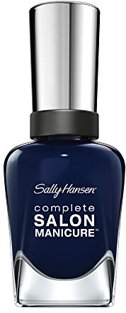 Sally Hansen Complete Salon Manicure Nagellack mit Keratinkomplex Nightwatch, dunkles Navy Blau, glänzender Pflegelack ohne UV-Licht, langanhaltend Nr. 674, (1 x 14,7 ml)