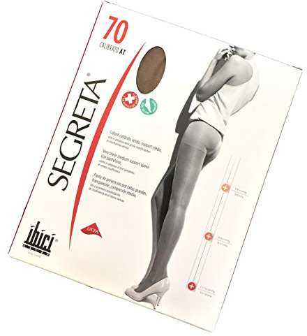 SEGRETA COLLANT RIPOSANTE DONNA 70 DEN CALIBRATO IBICI - SUPPORT MEDIO, VELATO - COMPRESSIONE GRADUATA mmHg 11/14 hPa 15/19 Calza Medicale