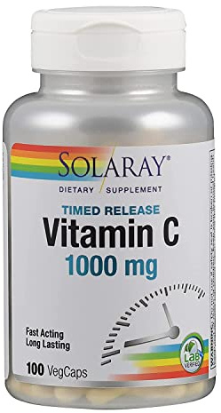 Solaray, Vitamin C 1000Mg Timed Release Capsules, 100 Count