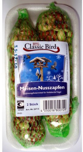 40 Stück Classic Bird Meisen-Nußzapfen Wintervogelfutter (20 x 2 Stück)