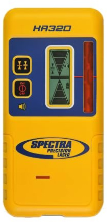 Spectra Precision HR320 Laser Receiver with Rod Clamp – Dual LCD, 2-In Capture Height, IP67 Drop Resistant, 70-Hour Runtime – 100 DB speaker