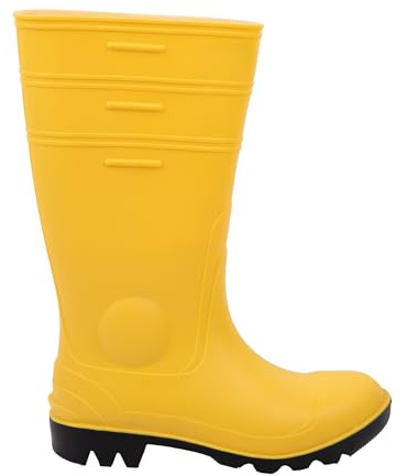 Cofan Botte de Travail Étanche | Sécurité S5 | Couleur Jaune | Pointure 43 | Fabriquée en PVC | Embout et Semelle en Acier