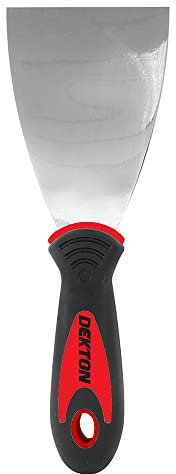 Dekton 3 Professional Scraper - Heavy Duty Stainless Sturdy Steel Blade| Ergonomic Rubber Grip Handle for Comfort| 3 Blade| Ideal for Scraping Wallpaper, Filling Cracks and Repairing Holes| Durable