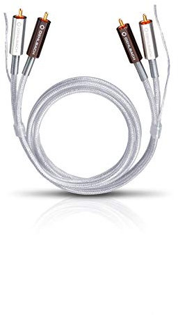 Oehlbach Silver Express Plus 50 - Erstklassiges Stereo Phono Cinch-Kabel Set für Plattenspieler & Verstärker - SPOFC & 2-Fach Schirmung - 0,50 m - Silber