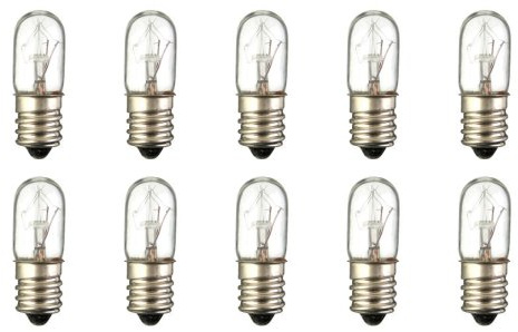 CEC Industries #3T4/120V Bulbs, 120 V, 3 W, E12 Base, T-4 Shape (Box of 10)
