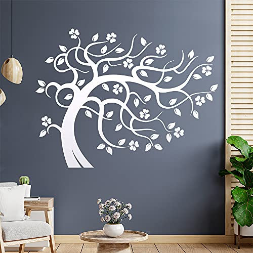 Baum - vom Wind gebogen Wandtattoo in 6 Größen - Wandaufkleber Wall Sticker - Dekoration, Küche, Wohnzimmer, Schlafzimmer, Badezimmer
